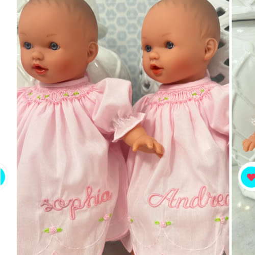 Rosalina Pink Dress 10" Abbey Doll (Doll, Dress, and Embroidery)