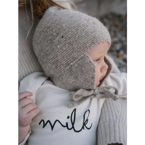 Oatmeal Contrast Tassel Hat | Organic Zoo