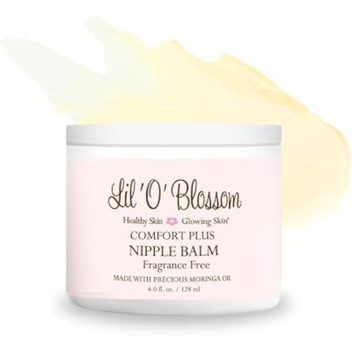 Lil 'O' Blossom Comfort Plus Nipple Balm 4 fl oz - Helps moisturize, comfort, and restore natural softness. Safe for breastfeeding baby