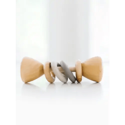 Organic Silicone + Wood Rattle