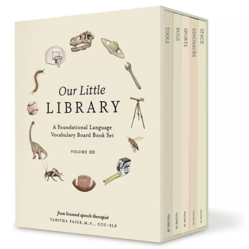 Our Little Library Vol. 3: Dinosaurs, Space, Tools, Bugs, and Sports Board Book Set for Boys & Girls (Tabitha Paige Children's Book Series)