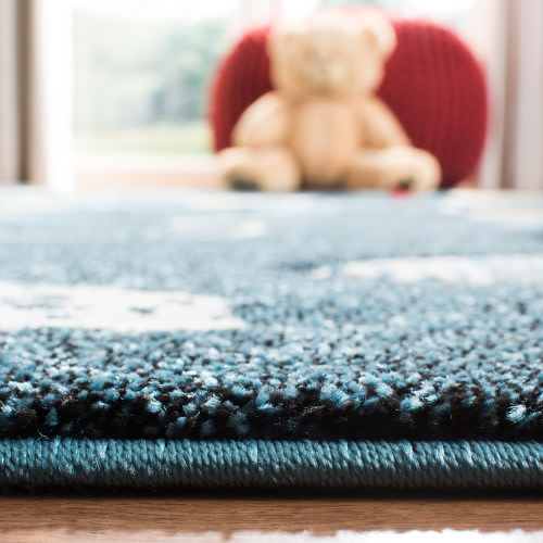 Carousel Kids Airplane Area Rug - Navy/Ivory
