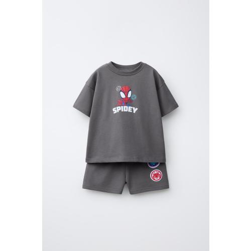 SPIDEY © MARVEL T-SHIRT AND BERMUDA JOGGING SET - Anthracite grey | ZARA United States