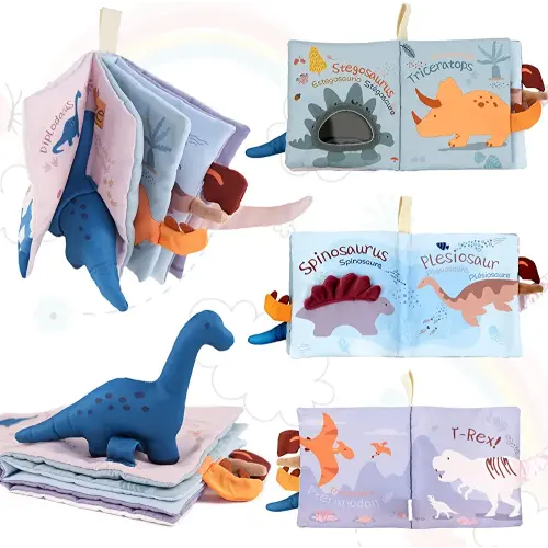 Richgv Soft Baby Books Toys 0-3-6-12 Months, 3D Touch and Feel Crinkle Books, Baby Boy Girl Easter Gifts, Cloth Books Baby Stroller Sensory Toys, Newborn Infant Toys Gifts Tummy Time Toys