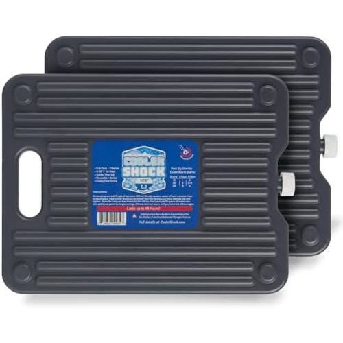 Cooler Shock Ice Packs for Cooler, Reusable, Long Lasting, Cold Freezer Packs for Coolers, Lunch Bags & Totes to Keep Food Fresh