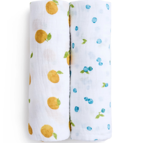 aden + anais | Fresh Fruit Organic Cotton Swaddle Blanket 2pk