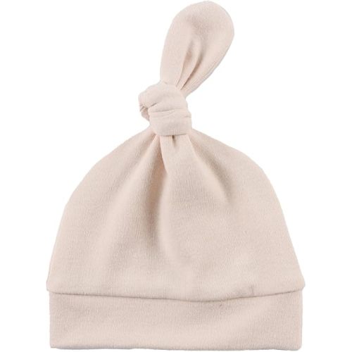 JANGANNSA Newborn Baby Hat Infant Baby Boys Beanie Top Knot Stretchy Hats for Girls 100% Organic Cotton