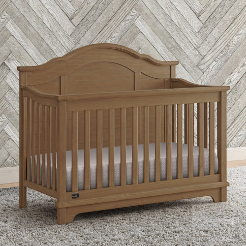 Simmons Kids Asher 6-In-1 Convertible Crib With Toddler Rail, Rustic Mist | Wayfair