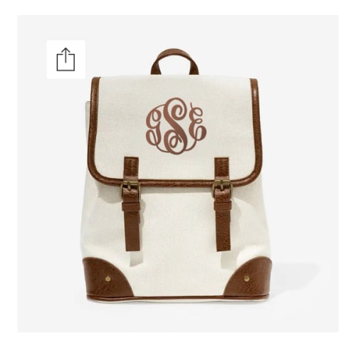 Monogrammed Backpack Purse