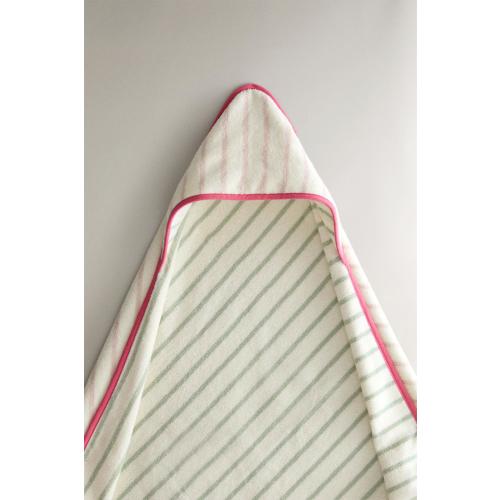 REVERSIBLE STRIPED HOODED BABY TOWEL - Pink | ZARA United States