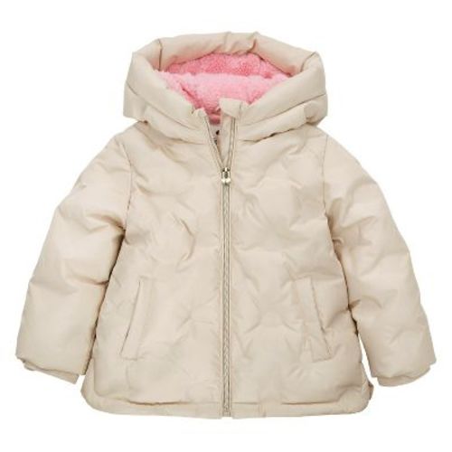 Rokka&Rolla Toddler Baby Girls' Heart Pattern Fleece Lined Coat Kids' Puffer Jacket