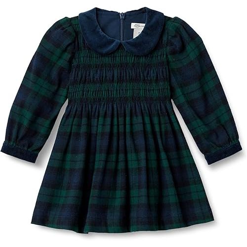 Amazon Essentials x Sofia Grainge Toddlers and Baby Girls' Long Sleeve Flannel Dress