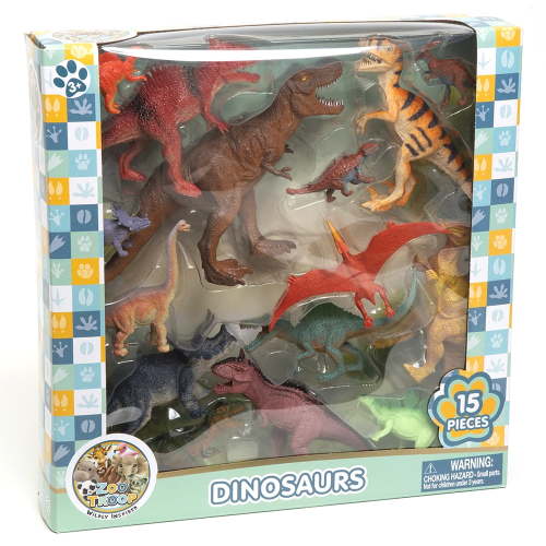 Zoo Troop Dinosaur Multipack Play Set for Kids (Ages 3+) – 15-Piece Prehistoric Adventure Toy Set