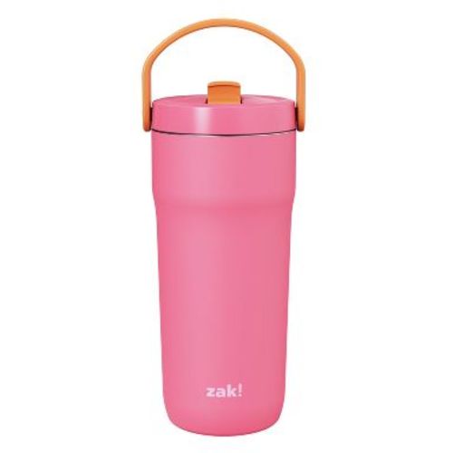Zak Designs 20 fl oz Stainless Steel Sutton Vacuum Flex Grip Siply Tumbler - Berry Sorbet