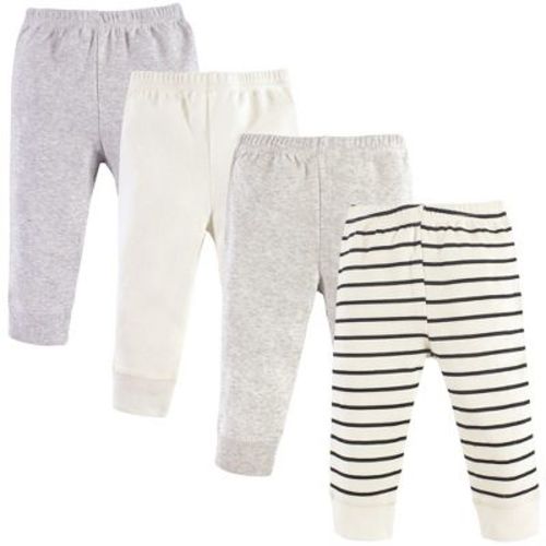 Luvable Friends Baby and Toddler Cotton Pants 4pk, Cream Stripe, 6-9 Months