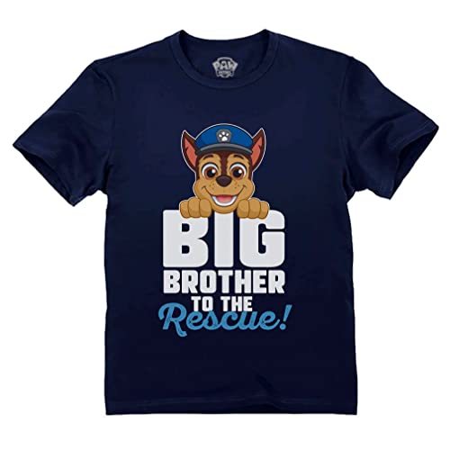 Tstars Big Brother Paw Patrol Shirt Toddler Boy Chase Marshall Sibling Tee | Soft licensed Paw Patrol tee; great for big brother reveal, pregnancy announcement, baby shower, sibling gift