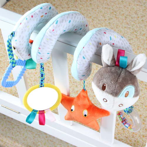 Baby Car Seat Toys Activity Stroller Toy for Boys Girls 0 3 6 9 10 12 Months, Cebalnir Spiral Hanging Plush Toys, Baby Shower Thank You Gifts