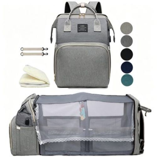 Paucax Diaper Bag Backpack with Portable Changing Station - Large Travel Backpack for Moms