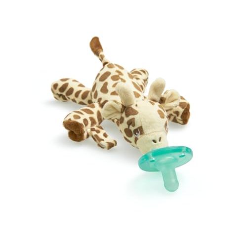 Philips AVENT Soothie Snuggle Pacifier Holder with Detachable Pacifier, 0m+, Giraffe, SCF347/01-1 Count (Pack of 1)