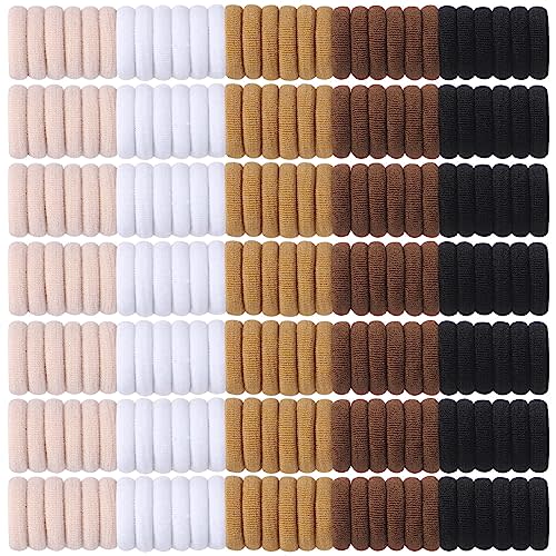 Jollybows 300pcs 1" Baby Hair Ties, Toddler Hair Ties, Ponytail Holders | Small Hair Ties Elastic Nylon Toddler Hair Accessories for Newborn Infant Kids Little Girl Dark Colors Set Mini Hairband