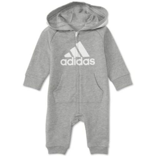 Baby Boys or Baby Girls Logo Full Zip Hooded Coverall