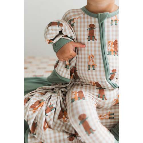 Green Pup Friends Blanket