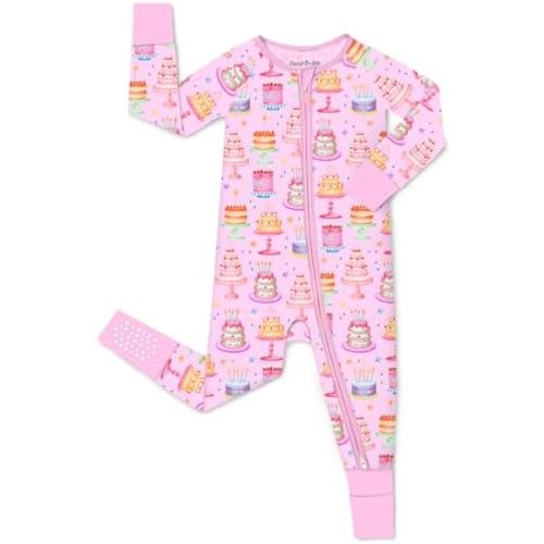 Viscose Derived from Bamboo Baby Footie Pajamas Convertible Newborn Sleeper for Baby Girl Zipper Onesie 0-24M