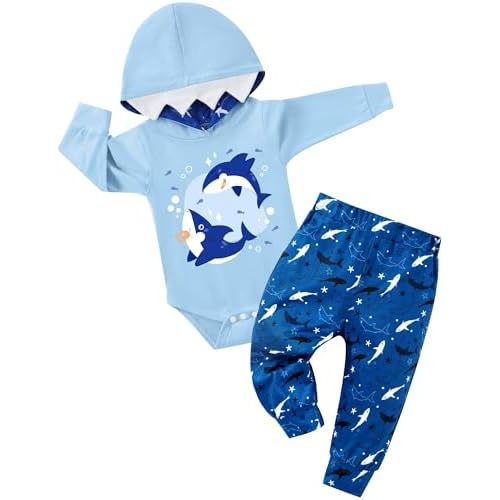 Baby Clothes Boy Newborn Outfits Animal Print Long Sleeve Romper and Pants 2PCS Fall Winter Infant Clothing Set