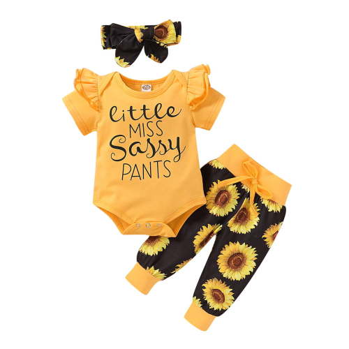MINKIDFASHION Baby Girls T Shirt Long Pants Female Romper Outfit 3 Months