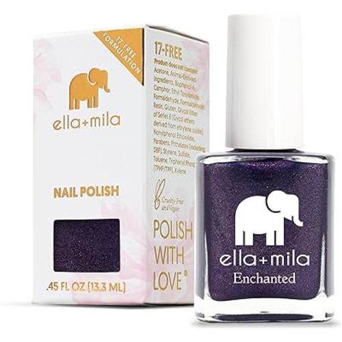 ella+mila Professional Nail Polish - Quick Dry Nail Polish - Long-Lasting & Chip Resistant Formula (Enchanted Collection - Violet Skies - 0.45 fl oz)