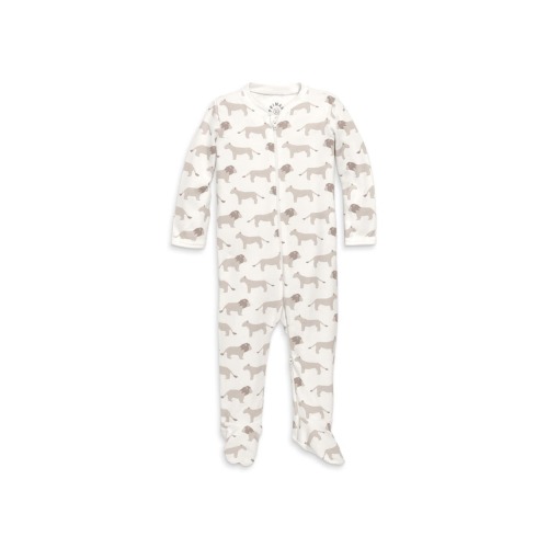 Baby Organic Animal Friends Zip Footie, 3-6M