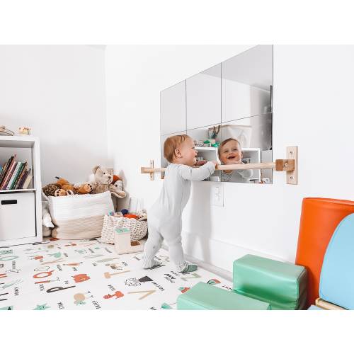 Montessori Baby Pull-Up Bar: FSC Ash Wood, VOC-Free Finish