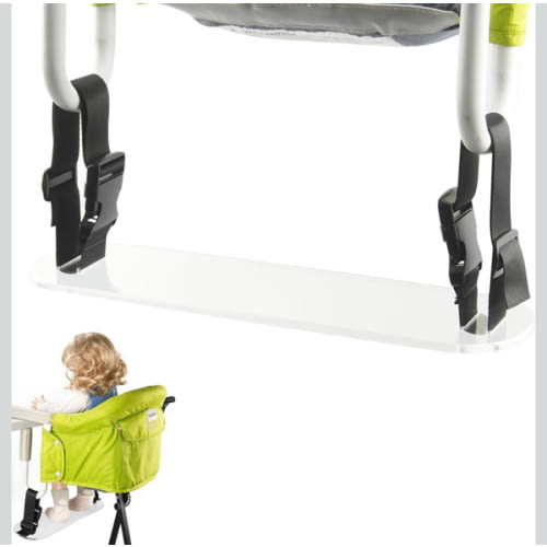 Acrylic Baby Footrest Compatible with Inglesina Fast Table Chair, Adjustable Baby Footrest for Hook On High Chairs, Sturdy Foot Rest Fit for Clip on Table Chairs with Tray (Chair not Included)