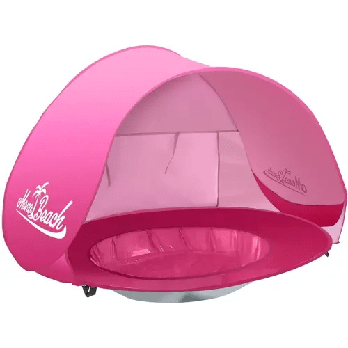 Monobeach Baby Beach Tent Pop Up Portable Shade Pool UPF50+ UV Protection Sun Shelter for Infant with Easy Set Up Canopy (Pink Beach Tent)