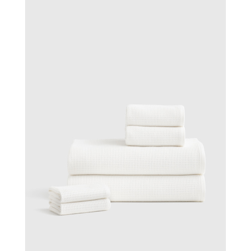 Turkish Waffle Terry Bath Sheet Bundle in Ivory