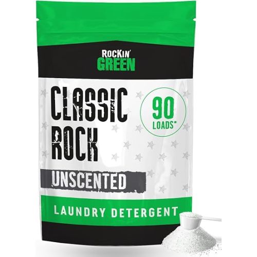 Rockin' Green Natural Laundry Detergent - Classic Rock Unscented 90 Loads