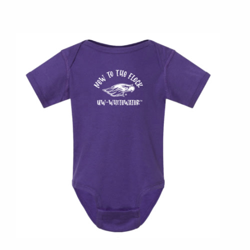 Freedomwear Infant Bodysuit with New To The Flock over Mascot and UW-Whitewater | UW-Whitewater Bookstore