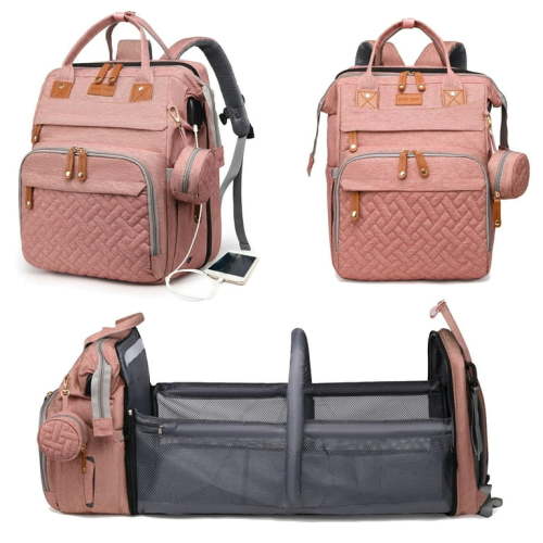 Baby Diaper Bag Backpack with Changing Station,Waterproof 30L Large Capacity Portable Travel Bag for Moms Dads,Insulated Milk Pocket &USB Charging Port