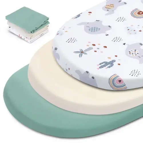 Haleeone 3 Pack Stretchy Bassinet Sheets - Universal Fit for - TikTok Shop