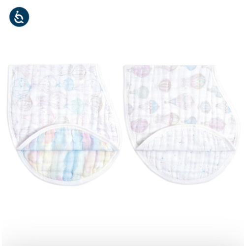 Above The Clouds Organic Burpy Bibs 2pk | aden + anais