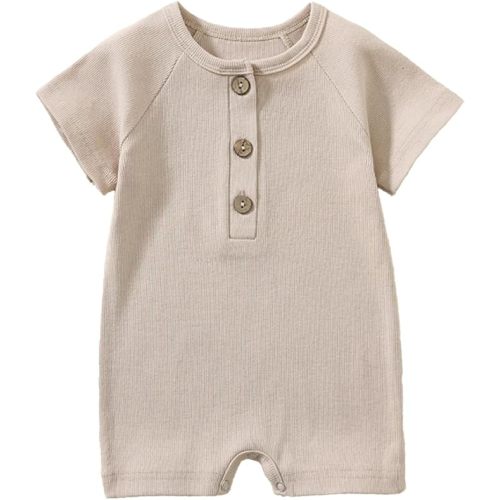 Baby Romper – Cotton Newborn Outfit, Short Sleeve Unisex Onesie