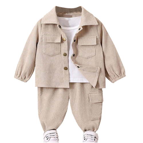 Toddler Baby Boys Clothes Button Down Tops and Pants Boys Fall Outfits Set