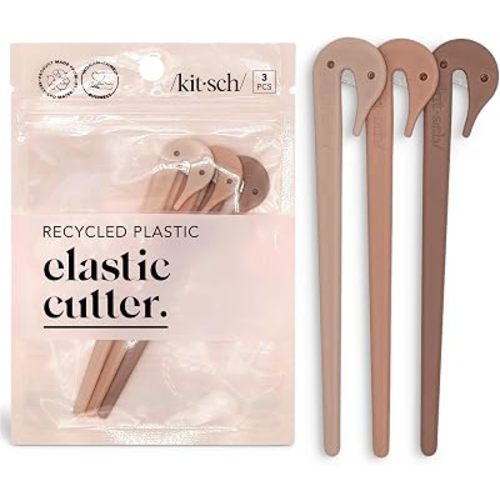 Kitsch Elastic Hair Tie Cutter Tool - Multicolor, 3pc Set