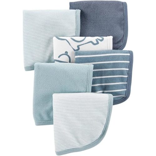 Carter's 6-Pack Washcloths (Blue/Navy/Stripes)