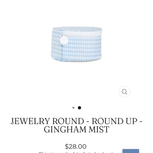 Jewelry Round - Round Up - Gingham Mist