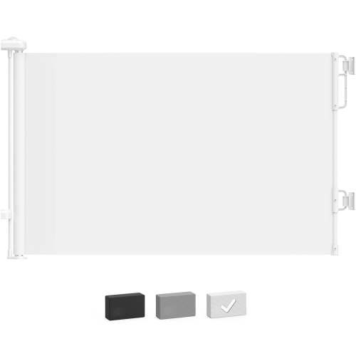 Cumbor 55inch Wide Retractable Baby Gates for Doorways, Mesh Dog Gate for The House, One-Hand Opening Child Toddler Gates for Stairs, Pet Puppy Fence Indoor & Outdoor, White