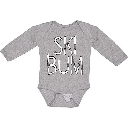 inktastic Ski Bum Long Sleeve Creeper