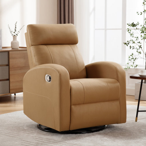 Ebern Designs Siru 30.3'' Faux Leather Swivel Reclier Chair & Reviews | Wayfair