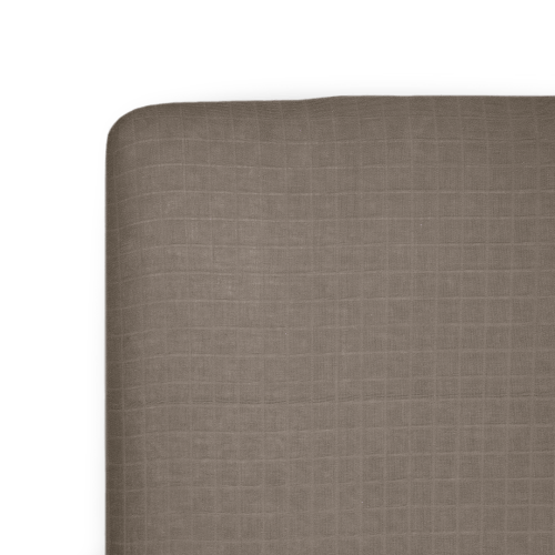 Cotton Muslin Crib Sheet - Mocha