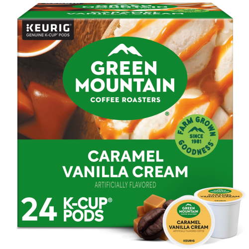 Green Mountain Coffee Roasters, Caramel Vanilla Cream Light Roast K-Cup Coffee Pods, 24 Count